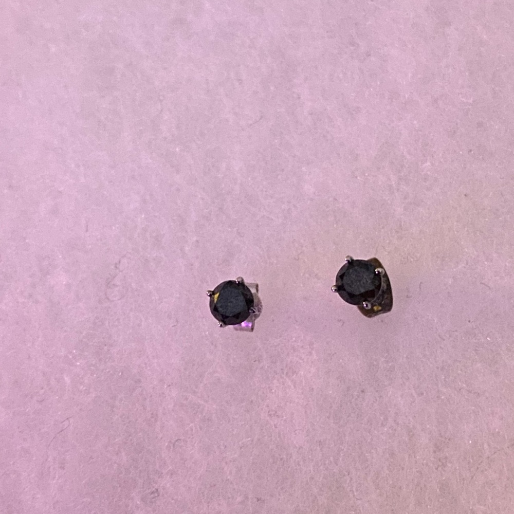 Black diamond studs 10k